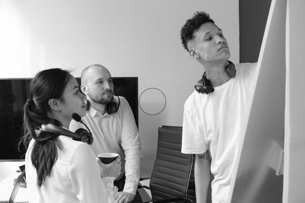 People having a workshop