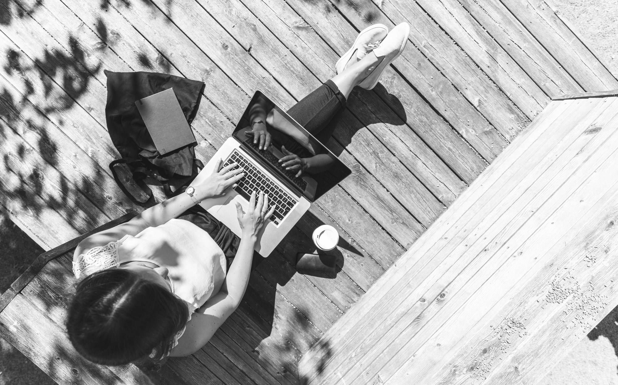 Woman with her laptop